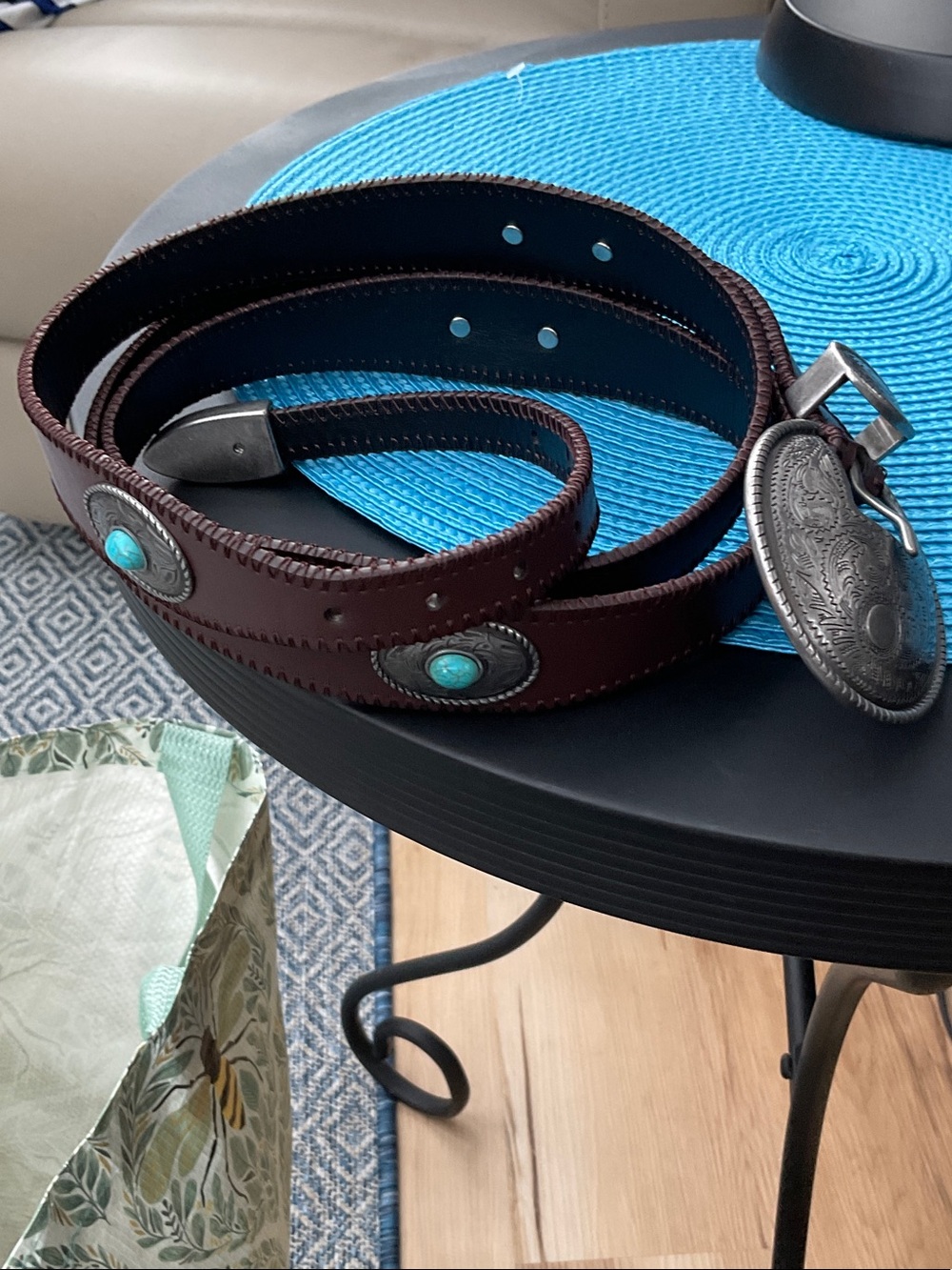 torrid Brown Belt with Turquoise Conchos
